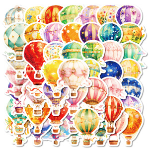 50 Pezzi Adesivi <span class=keywords><strong>Mongolfiera</strong></span> Turca, Simpatici Adesivi in Vinile Cartoon Impermeabili per Decorazione Bambini e Neonati - Product Image 2