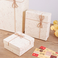 Boîte cadeau vide, sac cadeau, emballage haut de gamme, carton gris spécial, souvenirs, nœud élégant, couvercle et base festifs
