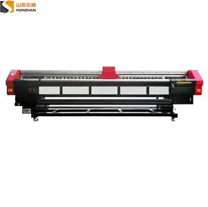 Honzhan 3.2 m máquina de impressão digital de banner publicitário grande rolo a rolo impressora com 4 unidades XP600 cabeçotes de impressão
