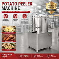 Voedselveilige commerciële aardappel- en groenteschilmachine van roestvrij staal, automatisch, elektrisch, voor de verwerking van fruit en groenten
