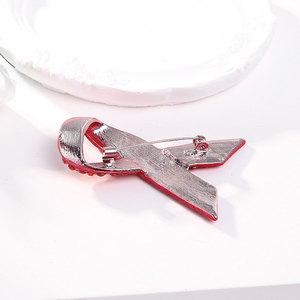 World AIDS Day Promotion Logo Pflege für AIDS Promotion Große rote Brosche Brust blume HIV Red Diamond Emblem Brosche - Product Image 5