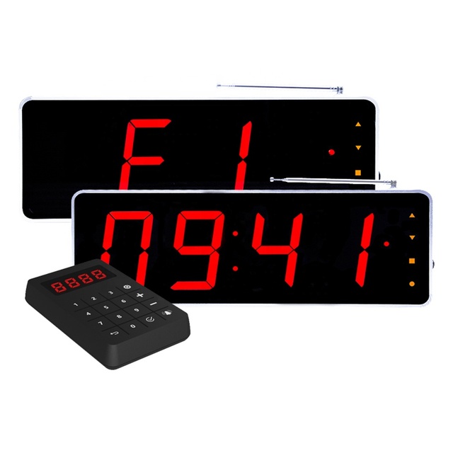 Simple Customer Flow Display 10 Calling Voice Wireless Waiter Paging Queue Management System for Restaurant Clinic Cafe Hospital