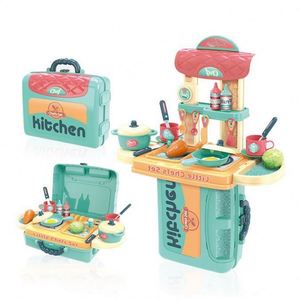 Small Food <b>Play</b> House <b>Kitchen</b> Toys Set with ABS <b>Plastic</b> Mini Water Dispenser Safety Certified Educational Cooking Game for Kids - Product Image 1