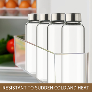 Botol Air Kaca Borosilikat Grosir Custom 300ml~1000ml Botol Air Minuman Jus Susu Botol Air Kaca untuk Anak-Anak - Product Image 4