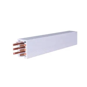7pole aluminum alloy casing bus duct lighting sliding contact mobile power cable slot for clothing factory