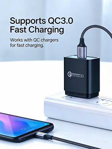 Câble de charge rapide et de transfert de données UGREEN USB-A vers USB-C 3A avec connecteur à angle droit 1,5 m pour smartphone, tablette, ordinateur portable - Product Image 5