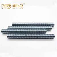 Hot Dip Galvanized Zinc Plated Carbon Steel Flat Head Threaded Bar DIN975 GB Metric Full-Thread Stud Rod 80mm 90mm 150mm 1m