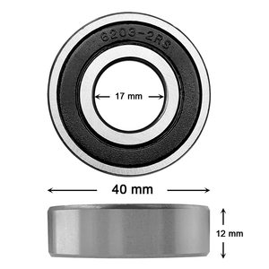 Hàng duy nhất chrome thép chính xác đôi che chắn rãnh sâu bóng mang 6203-2rs 6203zz - Product Image 5