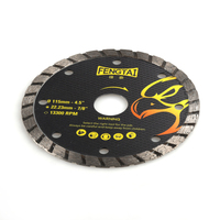 Lames de scie turbo diamantées pressées à chaud de qualité industrielle FENGTAI 115 mm 30T OEM épaisseur 2,0 mm pour couper le granit, le marbre et le béton