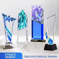 Trophée en cristal coloré JN Creative, design de trophée pour les récompenses annuelles de la conférence, trophée personnalisé pour les employés exceptionnels, plaque d'honneur