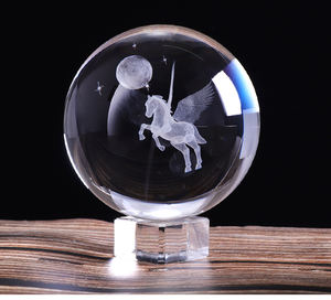 Bolas de animales de cristal k9 para decoración del hogar, Bola de vidrio transparente con grabado láser 3d, logotipo personalizado, 80mm, 2022mm, novedad de 100 - Product Image 5