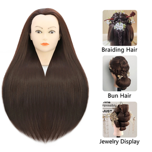 Best Quality Synthetic Fiber Hair Doll <strong>Styling</strong> <strong>Head</strong> Mannequin Cosmetology Braiding Training Manikin <strong>Head</strong> - Product Image 5