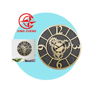 גבוהה באיכות מתכת שעון נורדי גדול במיוחד יצוק ברזל בציר רומי ספרה קוורץ קלאסי שעון קיר עיצוב