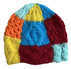 Chapeau beanie pour <span class=keywords><strong>femme</strong></span>, très beau, fait main, tricoté, à carreaux, coloré, en tricot épais, pour le travail et les voyages, design tendance - Product Image 1