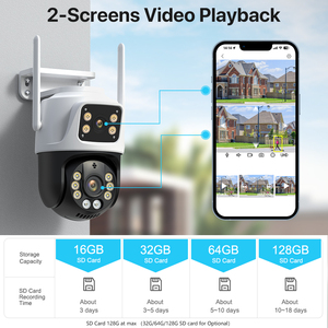 Cámara PTZ <span class=keywords><strong>ICSEE</strong></span>, Cámara IP Wifi, Pantalla Dual, Seguimiento Automático, Protección de Seguridad Inalámbrica, Cámara de Vigilancia CCTV con 4K 8MP HD - Product Image 2