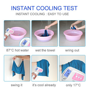 Venta al por mayor de encargo de evaporación sublimado impreso magia de hielo instantáneo sensación fresca Toalla de refrigeraci - Product Image 6