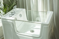 Machine de bain à ozone autoportante, écologique, au design moderne, avec 8 jets, pour le toilettage et le bain des chiens dans la salle de bain