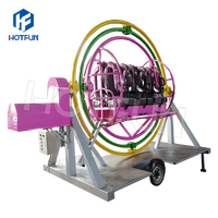 Amusement Ride Portable Mini Equipment 3d Space Ring Human Gyroscope avec remorque