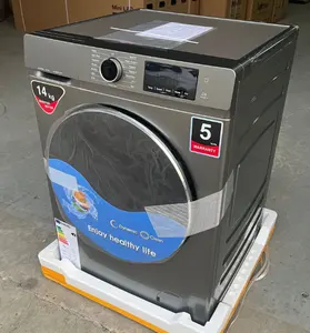 Satışa stok tam otomatik tambur yıkama DryerMachine akıllı çamaşır ön yükleme çamaşır giysileri akıllı yıkama makinesi