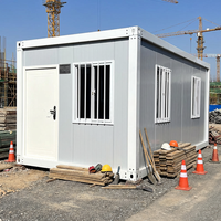Bureau de chantier temporaire modulaire, facilement déplaçable, résistant aux intempéries, structure en acier robuste, maison préfabriquée en conteneur détachable