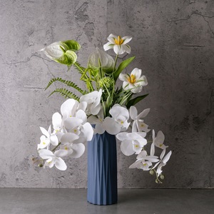 D295 PU <span class=keywords><strong>Precio</strong></span> razonable Látex artificial Flores de tacto real Orquídea <span class=keywords><strong>Phalaenopsis</strong></span> de 9 cabezas - Product Image 2