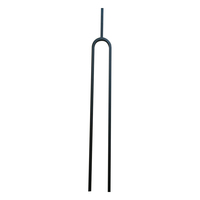 Balustres ovales fendus en métal pour escalier, carrés de 1/2 pouce