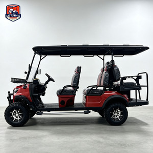 Carrito de Golf de 5-6 Pasajeros, Personalizado de Alta Gama, Neumáticos Todoterreno, Audio, Estribos Laterales, Asientos de Lujo, Uso en Resorts, Campo de Golf, 72V CE, Asientos de Lujo Pro - Product Image 4