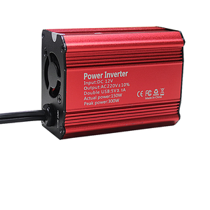 New Aluminium Hot 150W Dual USB 150W EU/US Socket <strong>DC</strong> <strong>12V</strong> to <strong>AC</strong> 110V/220V Power Converter <strong>Adapter</strong> Portable Car Power Inverter - Product Image 1