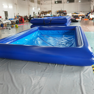 Xách tay vuông màu xanh nước hồ bơi PVC Hồ bơi bơm hơi cho chèo thuyền - Product Image 2