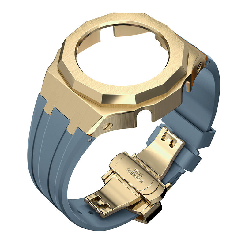 Caja dorada - Correa gris