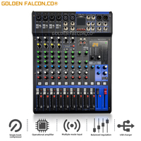 Amplificateur de puissance professionnel, contrôleur DJ 12 canaux, cartes son audio, console de mixage 192 kHz 24 bits