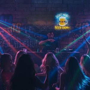 Letrero de Neón 'Don't <span class=keywords><strong>Worry</strong></span>, Beer Happy', Luz de Neón LED para Bar, Luces de Cerveza para el Día del Padre, Letreros de Neón Personalizados - Product Image 3