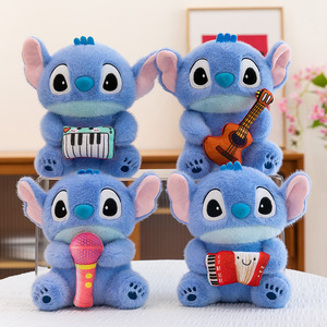 Peluche Natalizio Stitch da 25cm, Super Morbido in Cotone Organico e PP, Ornamento Decorativo, Bambola Antistress con Piccolo Oggetto Dorato - Product Image 3