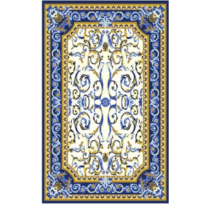 Alfombra de poliéster hecha a mano con diseño moderno, antideslizante, duradera, reversible, corte personalizado, ideal para picnic, hogar, mascotas, India, M H - Product Image 2