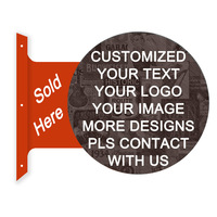 Panneau Métallique Vintage Classique à Double Face avec Impression UV, Décoration Murale pour Garage ou Man Cave, Panneau en Étain Personnalisé, Vente en Gros