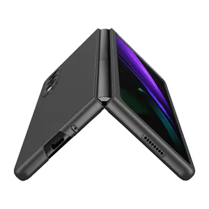 Baru Kedatangan PC Bahan Minyak Silikon Lipat Layar Akrilik Tahan Guncangan Ponsel Case untuk Samsung Galaxy Z Fold3 5G