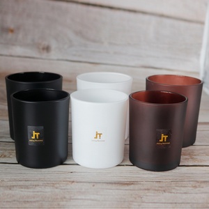 Wholesale 10oz Frosted Red Clear Sublimation Blanks Tealight Glass <b>Candle</b> <b>Jar</b> <b>With</b> <b>Bamboo</b> <b>Lid</b> - Product Image 3