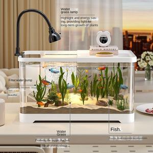 Couverture de réservoir à poissons en PET haute définition et haute transparence, petit salon, paysage écologique, filtre à oxygène - Product Image 4