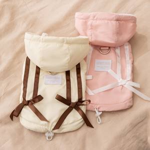 가을 겨울 신상 소형견 의류 반사 방수 겨울용 다운 재킷 두꺼운 솔리드 패턴 애완동물용 - Product Image 1