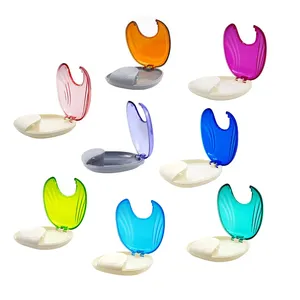 Boîte à prothèses dentaires Conteneur Protège-dents Protège-dents de poche Rangement de la bouche Faux gobelets partiels Bain Plastique