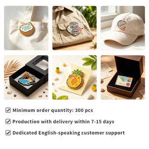 Broches personnalisées en émail souple sur le thème tropical Hawaï, masque Tiki, planche de surf, noix de <span class=keywords><strong>coco</strong></span>, broche en métal pour revers, souvenir de voyage créatif - Product Image 6
