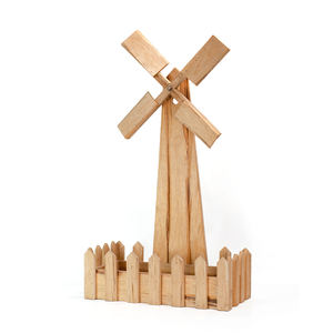 <span class=keywords><strong>Pot</strong></span> <span class=keywords><strong>de</strong></span> fleurs en bois avec <span class=keywords><strong>moulin</strong></span> à <span class=keywords><strong>vent</strong></span> pour l'extérieur et le jardin - Product Image 2