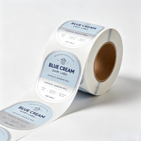 Étiquette personnalisée en feuille d'argent nacrée, résistante à l'humidité, autocollante pour l'emballage des pots de yaourt et de crème