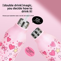 Bouteille isotherme en acier inoxydable 316 avec design tête de chat en silicone, grande capacité, anti-fuite, portable, pour usage extérieur