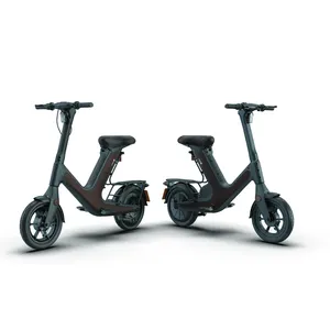 ファッショントレンディな48マグネシウム合金14 "卸売リチウム電池民事および共有バージョンEモペット共有電動自転車