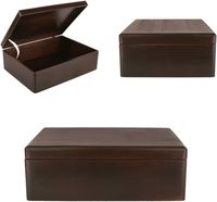 Boîtes en bois créatives Deco XL marron pour thé, chocolat, fromage, avec couvercle à charnière, boîte cadeau en bois massif d'un fabricant de premier plan