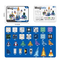 Mini tuiles magnétiques en boîte métallique 3,75 cm, blocs de construction portables pour les voyages, jouet éducatif STEM pour les tout-petits, garçons et filles, jouets cadeaux
