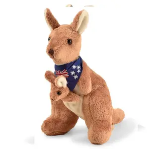 Australia canguro Kawaii morbido peluche vendita calda carino morbido peluche farcito per i regali della ragazza