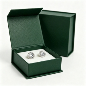 Professional Custom Logo <b>Earring</b> <b>Box</b> Luxury PU Leather Magnetic Closure Jewelry <b>Gift</b> Case for Retail Jewelry Store OEM Accepted - Product Image 4