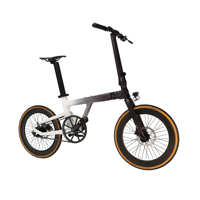 Urban CommutingX6 Cadre en fibre de carbone pour vélo électrique pliant Moteur 250W Guidon monobloc ultra-léger Structure de pliage facile